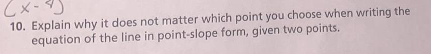  x 45 10 Explain why it does not matter which point