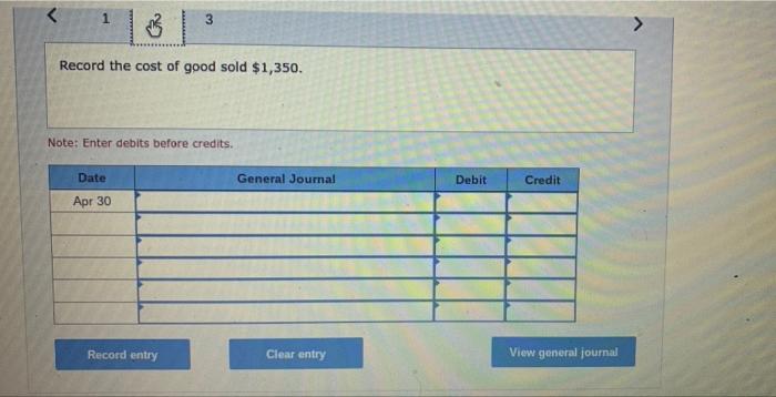 its tore credit card as of this month-end Prepare journal entries to