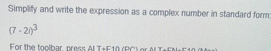 form 7 21 3 For the toolbar press Al T F10 PC