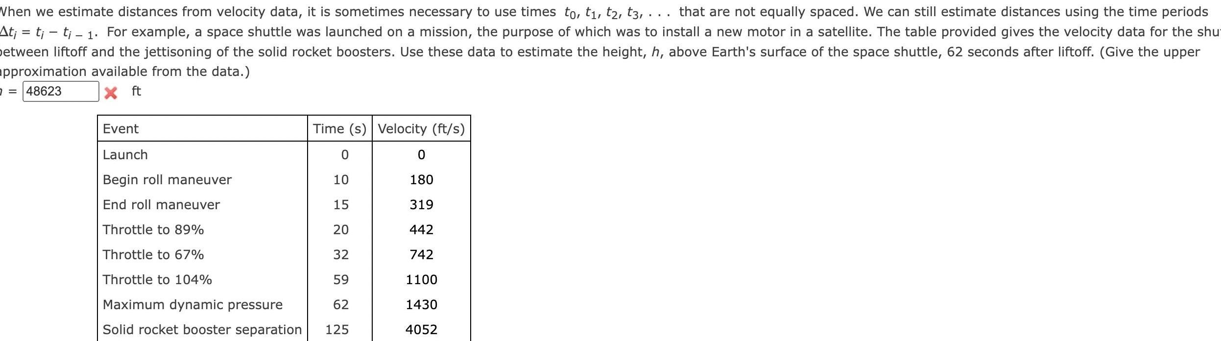 When we estimate distances from velocity data it is sometimes necessary