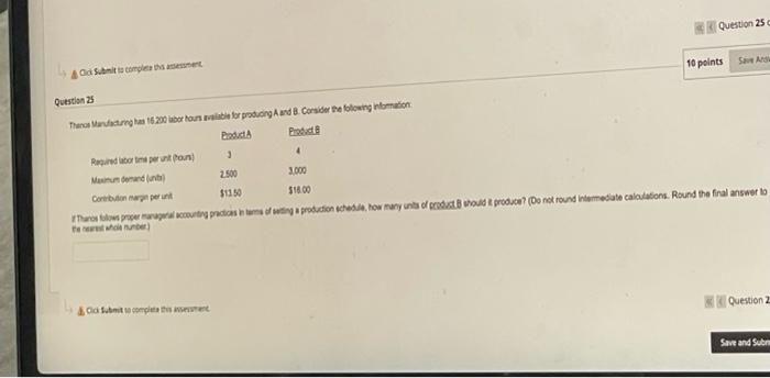 16.200 labor hours available for producing A and B. Consider the folowing