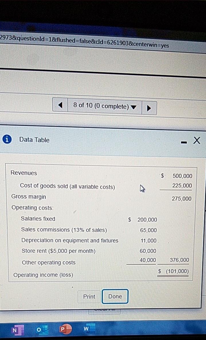 revenues and cost data for 2017 are as follows: E (Click the