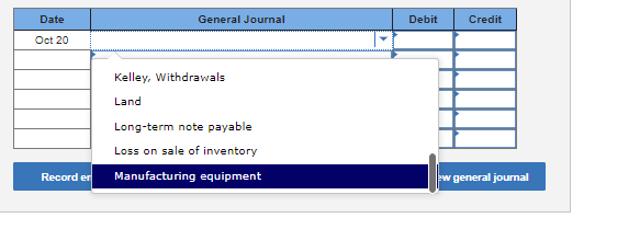 any remaining income or loss is shared equally. On October 20, Eckert
