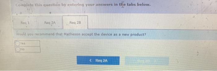 New equipment would love to be acquired to produce the device. The