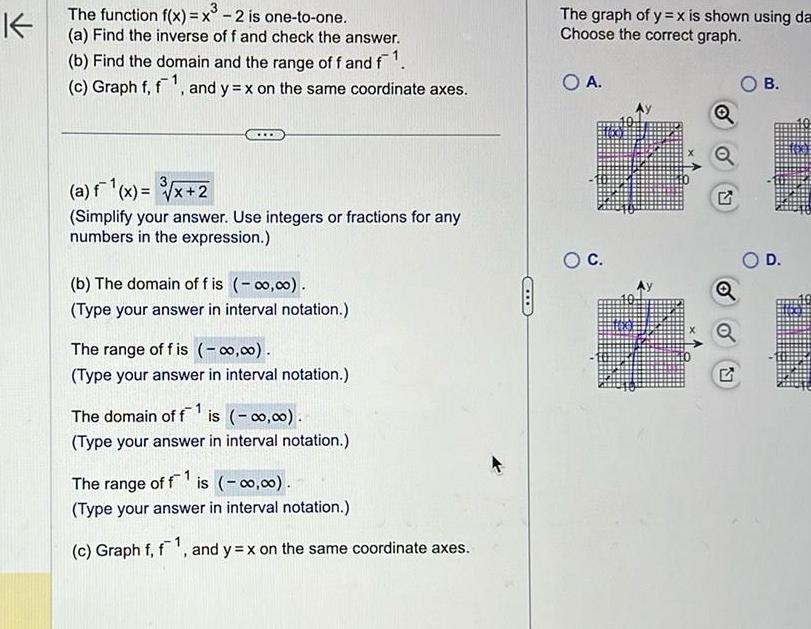 a Find the inverse of f and check the answer b Find