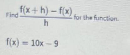 Find h f(x) = IOX 9 f(x) for the function_