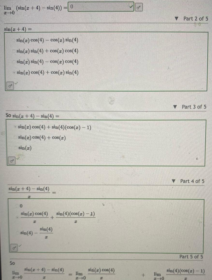 4 sin a cos 4 cos x sin 4 sin r sin