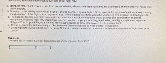 an effort to improve the company's performance, the company is thinking about