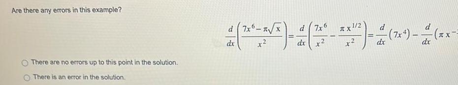 up to this point in the solution There is an error in