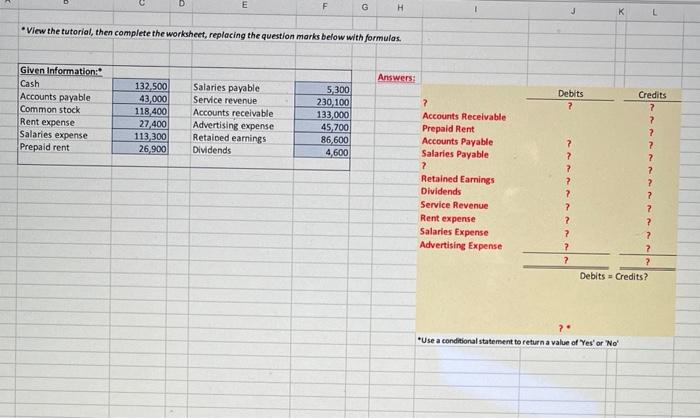  D E F G H J K L View the tutorial,