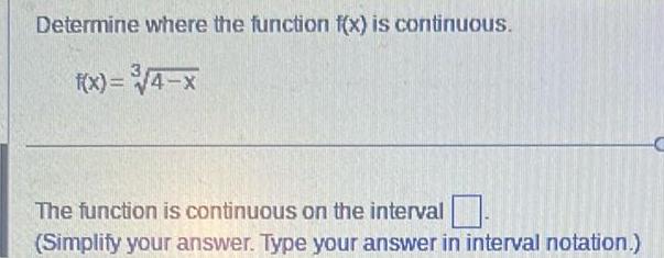 Determine where the function f x is continuous f x 4