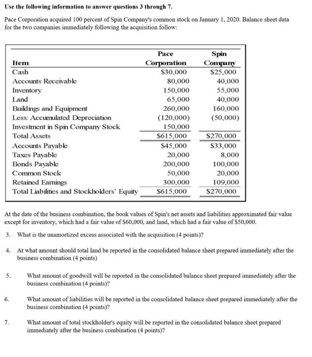 YOU A DOWNVOTE Use the following information to answer questions 3 through