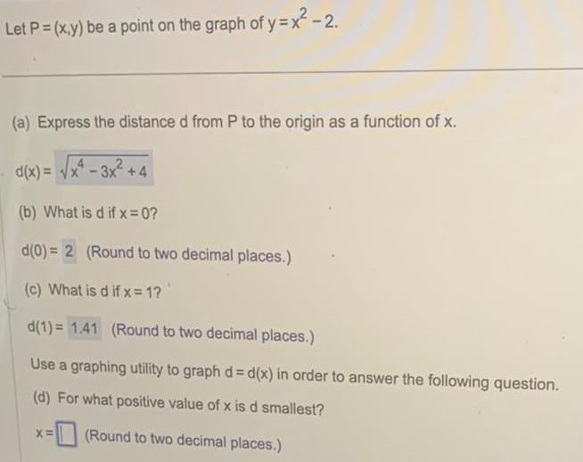 Let P x y be a point on the graph of