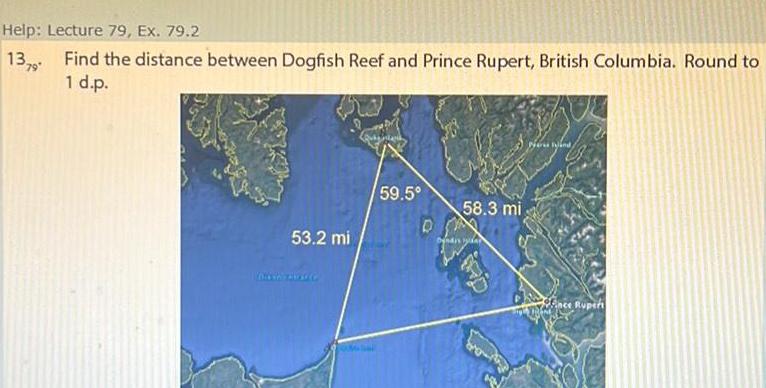 Dogfish Reef and Prince Rupert British Columbia Round to 1 d p