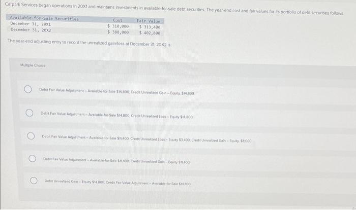 5.49300 5238600 Catpark Services began coperations in 20x and mwintains investments in