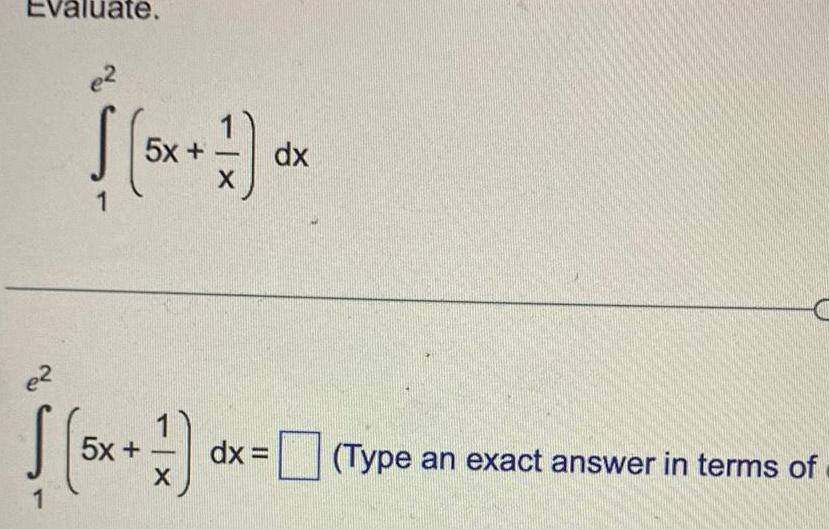 1 dx dx Type an exact answer in terms of