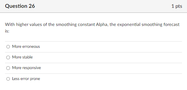 more weight to more recent demand in our forecast Generate more stability