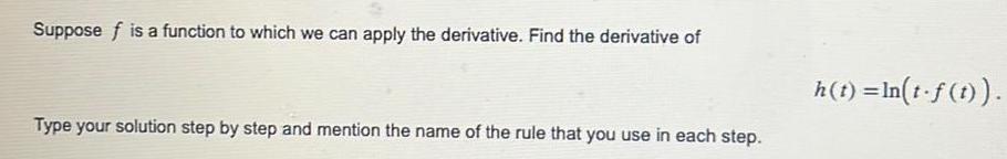  Suppose f is a function to which we can apply the