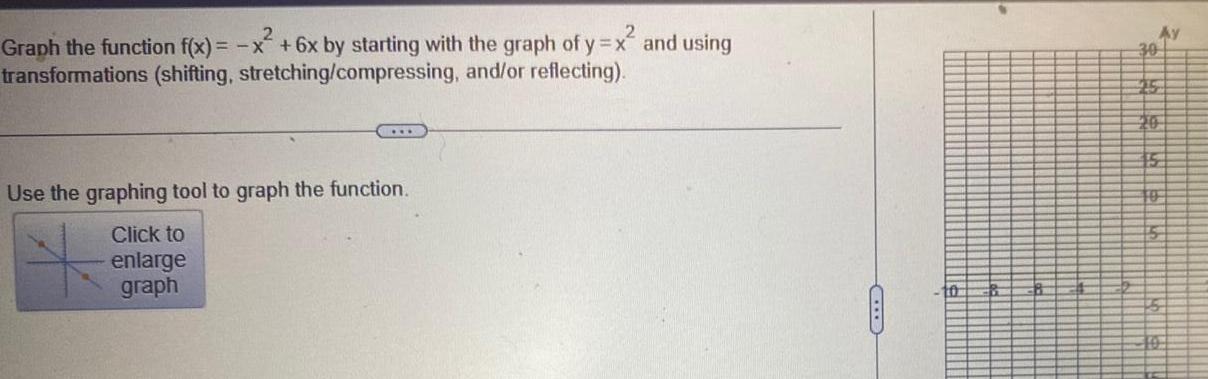 Graph the function f x x 6x by starting with the