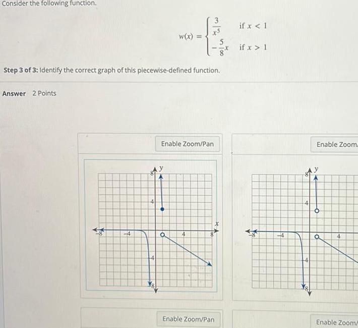 Identify the correct graph of this piecewise defined function 4 87 ak