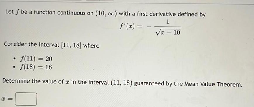 Let f be a function continuous on 10 o with a