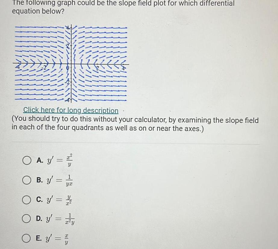 differential equation below X 2 O A y Y Click here for