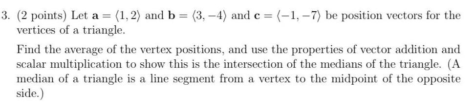 and c 1 7 be position vectors for the vertices of a