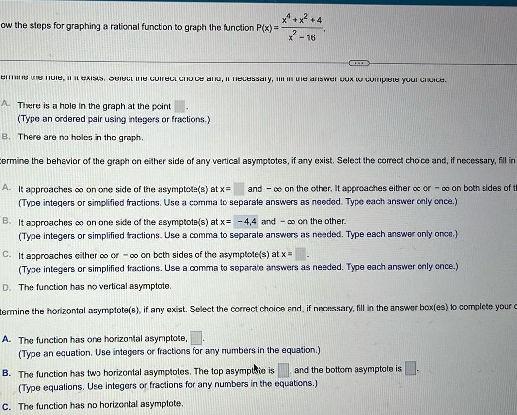  ow the steps for graphing a rational function to graph the