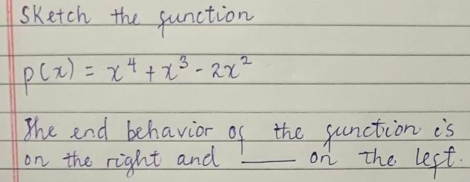 Sketch the function 3 p x x x 2x The end