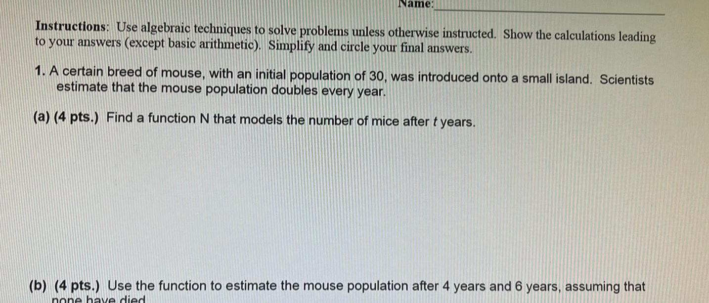 Show the calculations leading to your answers except basic arithmetic Simplify and