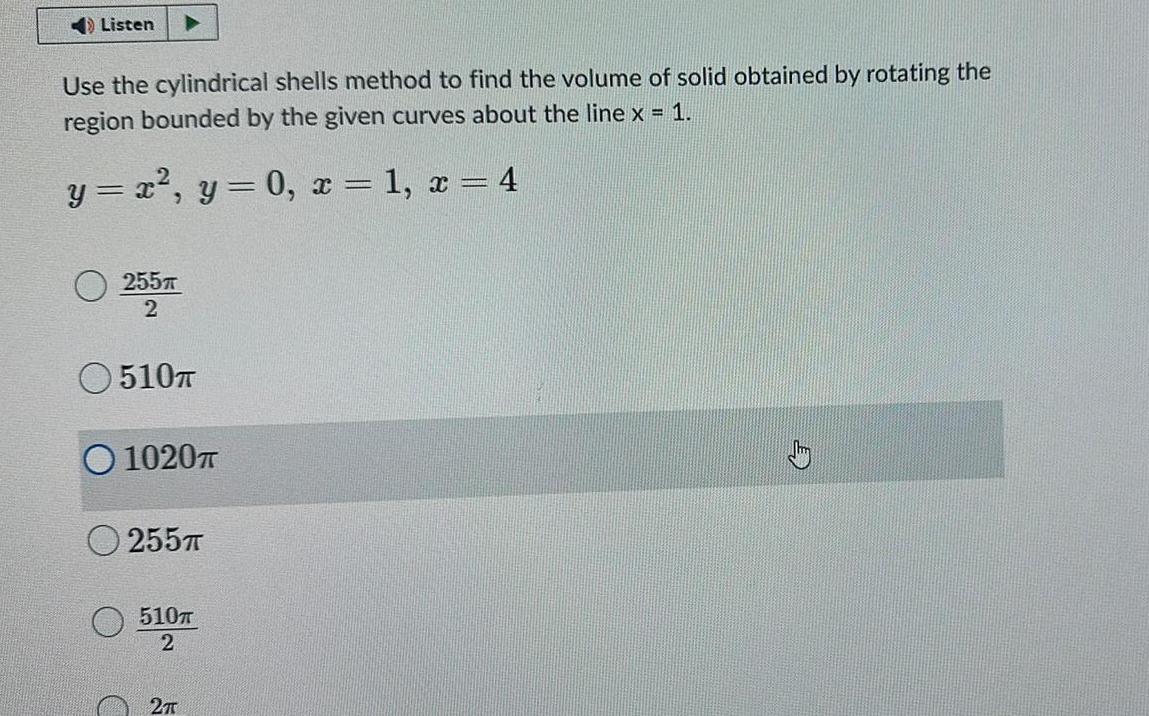 solid obtained by rotating the region bounded by the given curves about