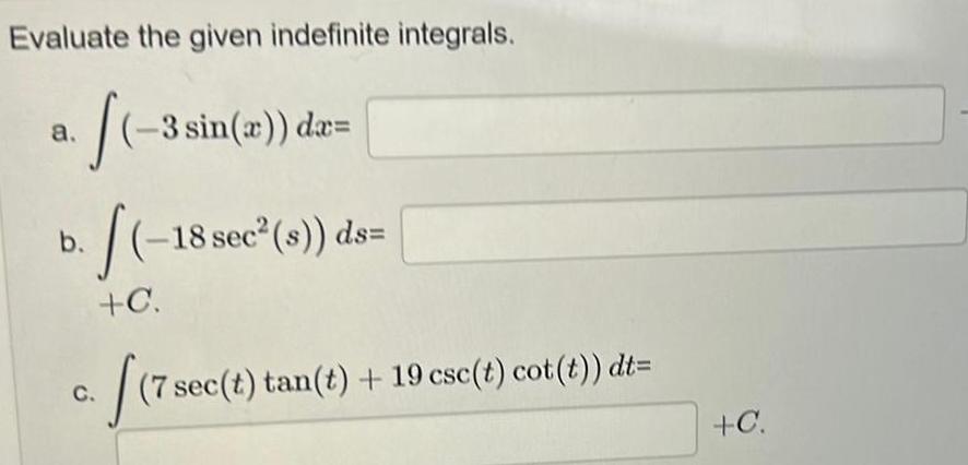 18 sec s ds C C 7 sec t tan t 19