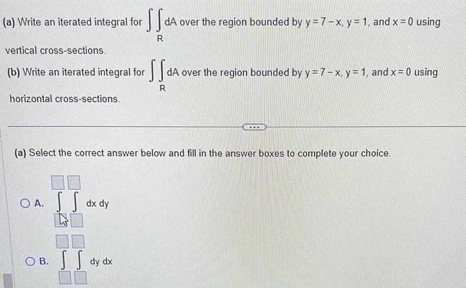 bounded by y 7 x y 1 and x 0 using R