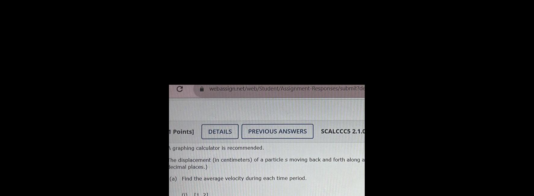 C 1 Points webassign net web Student Assignment Responses submit de