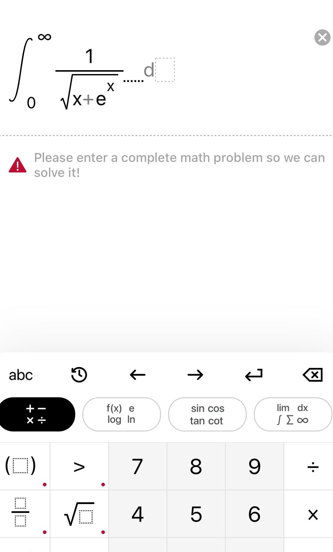 a complete math problem so we can solve it 5 d f