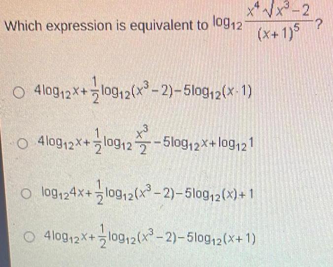 x x 2 3 x 1 5 Which expression is equivalent