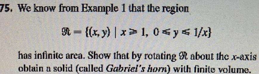  75 We know from Example 1 that the region x y