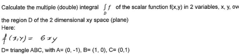 x y in 2 variables x y ov D the region D