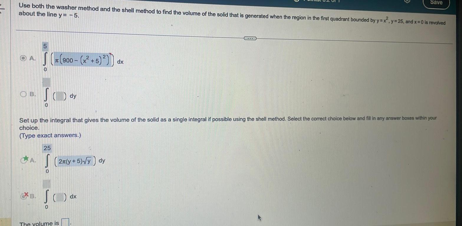 the volume of the solid that is generated when the region in