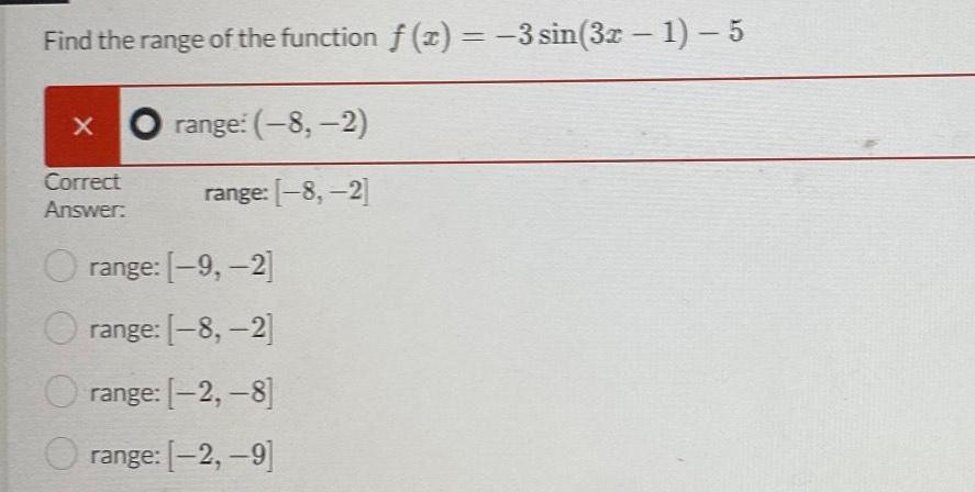 Find the range of the function f x 3 sin 3x
