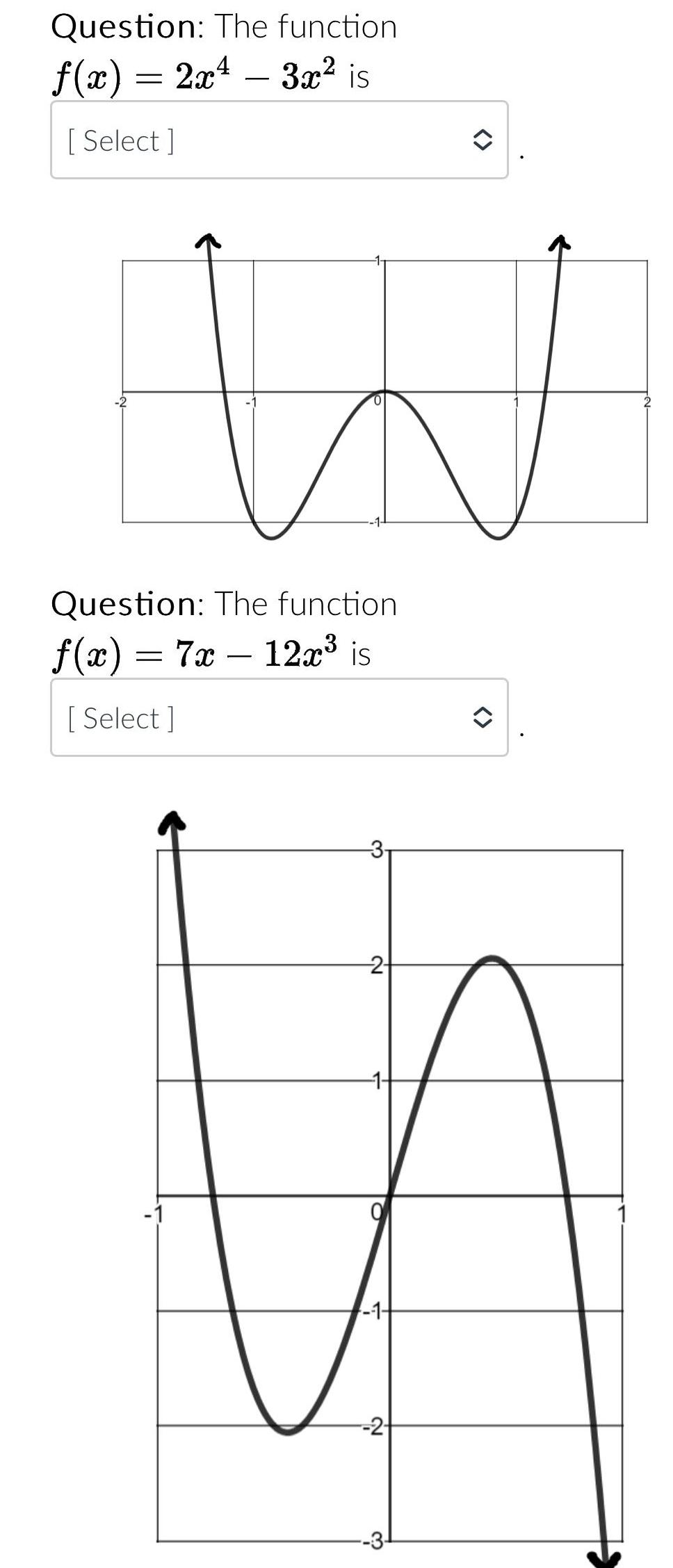  Question The function f x 2x 3x is Select WWW Question