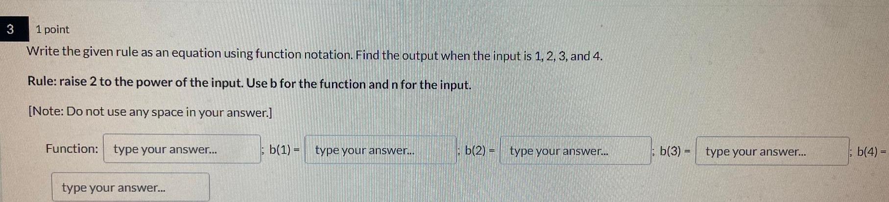 Write the given rule as an equation using function notation. Find