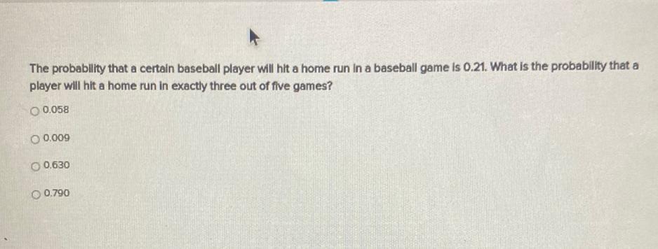 run in a baseball game is 0.21. What is the probability that