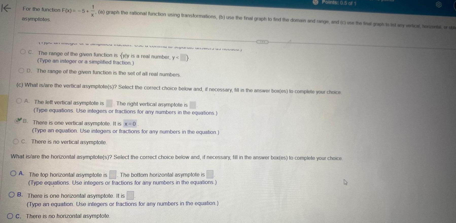 rational function using transformations b use the final graph to find the