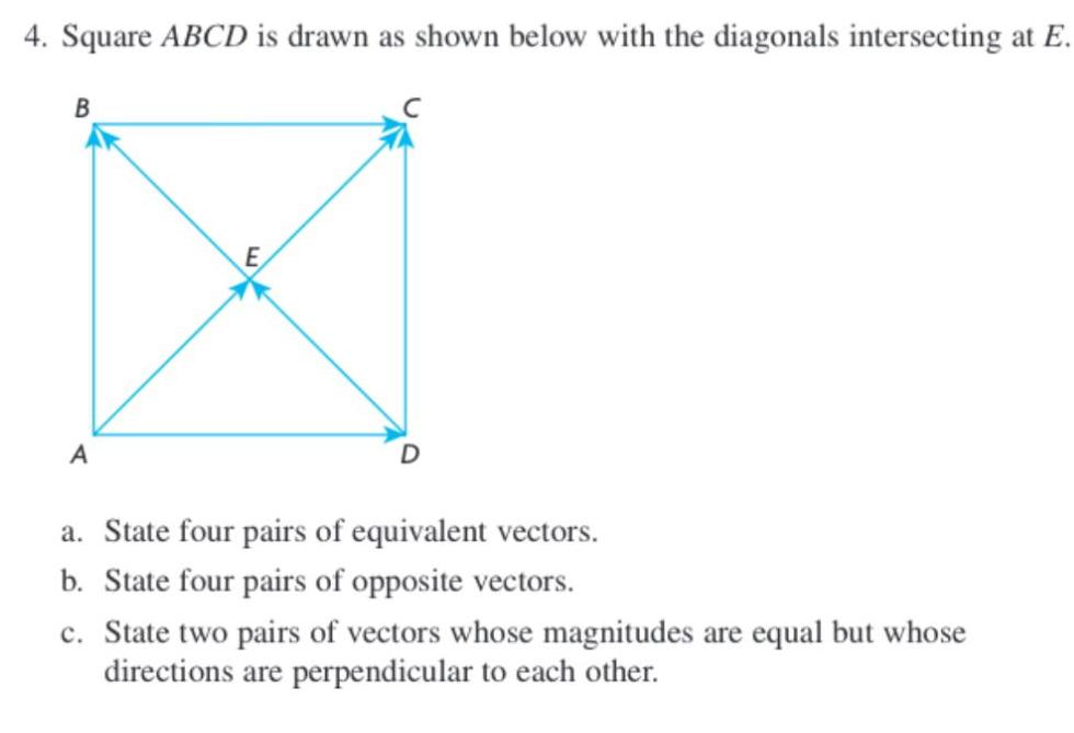 4 Square ABCD is drawn as shown below with the diagonals