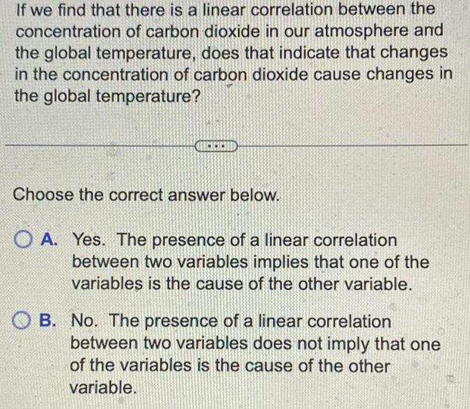 concentration of carbon dioxide in our atmosphere and the global temperature does