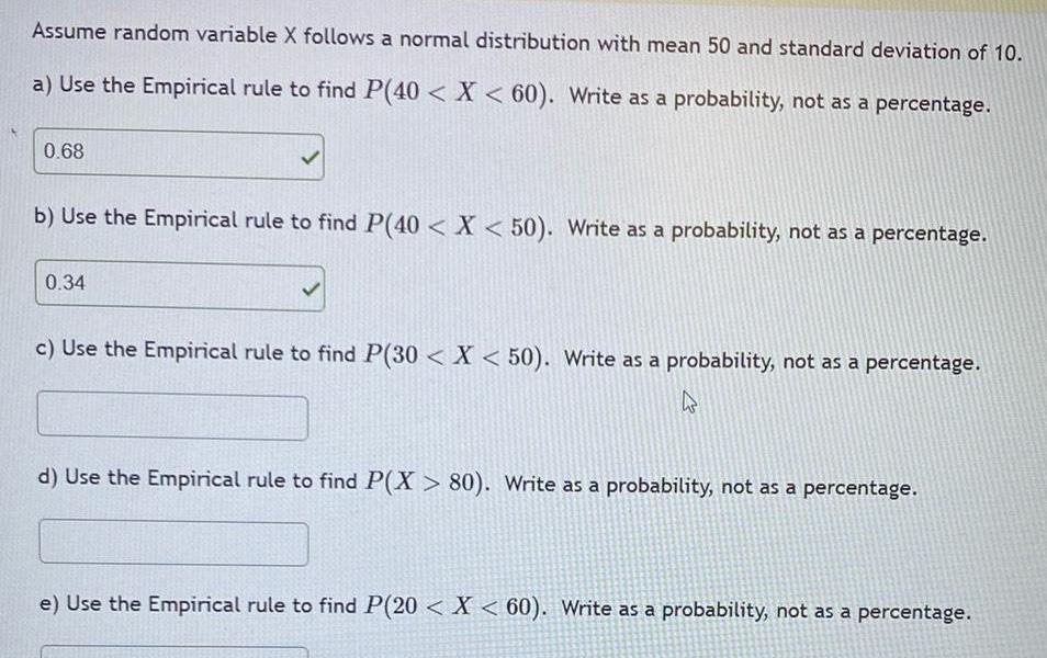 and standard deviation of 10 a Use the Empirical rule to find