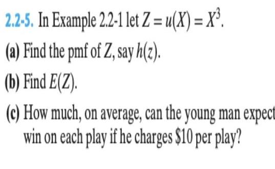  2 2 5 In Example 2 2 1 let Z u