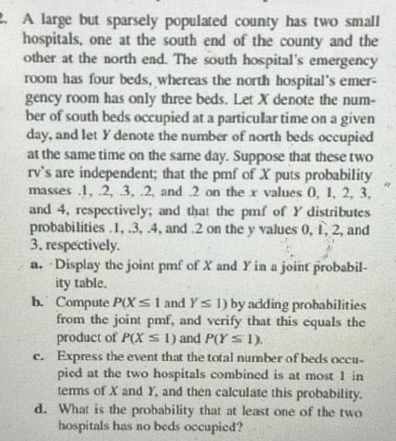 one at the south end of the county and the other at