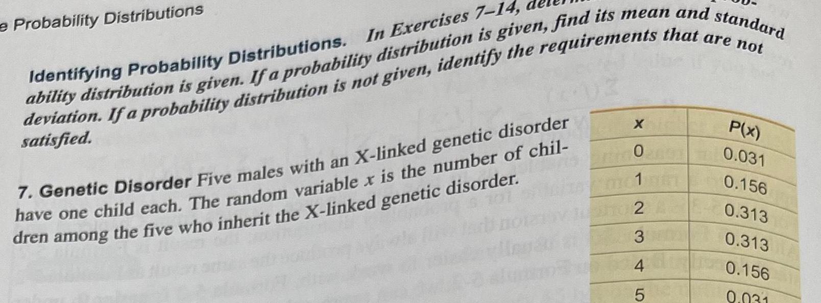  e Probability Distributions Identifying Probability Distributions In Exercises 7 14 deviation